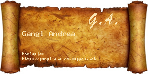 Gangl Andrea névjegykártya